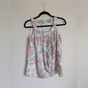 LOFT Multicolor Floral Tank Blouse Size XS